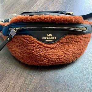 SOLD Coach Belt Bag Shearling Fur